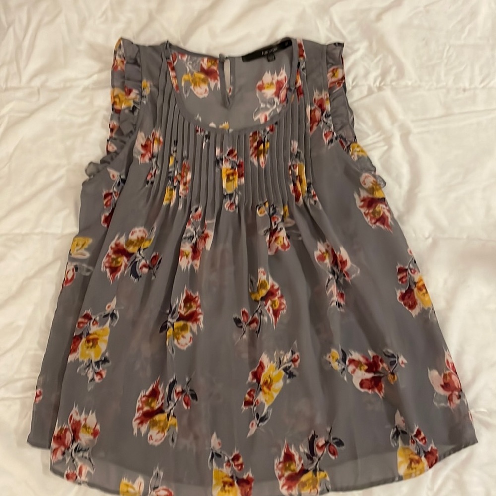 Modcloth Sheer Floral blouse